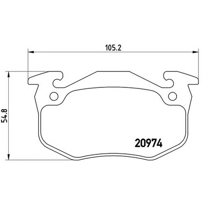 Фото Комплект тормозных колодок, дисковый тормоз BREMBO P61032