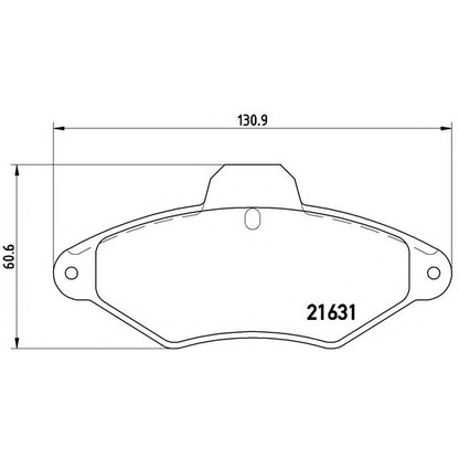 Photo Brake Pad Set, disc brake BREMBO P61052