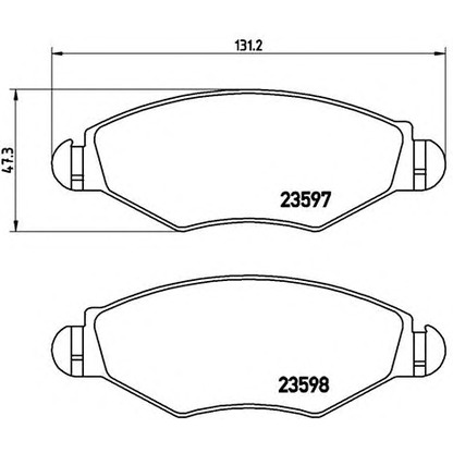 Photo Brake Pad Set, disc brake BREMBO P61063