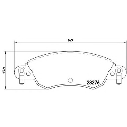 Photo Brake Pad Set, disc brake BREMBO P61070