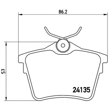 Photo Kit de plaquettes de frein, frein à disque BREMBO P61079