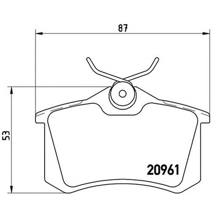 Photo Kit de plaquettes de frein, frein à disque BREMBO P61088