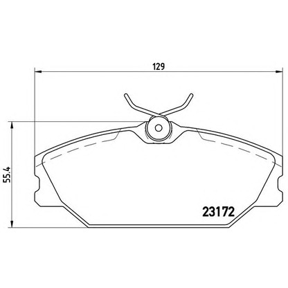 Фото Комплект тормозных колодок, дисковый тормоз BREMBO P68027