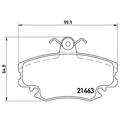 Photo Brake Pad Set, disc brake BREMBO P68038