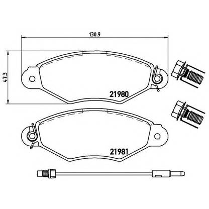 Foto Kit pastiglie freno, Freno a disco BREMBO P68042