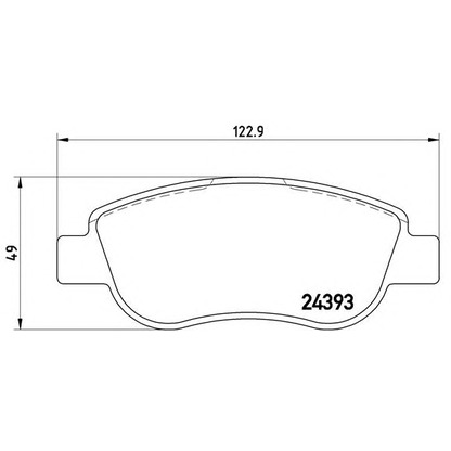 Zdjęcie Zestaw klocków hamulcowych, hamulce tarczowe BREMBO P68049