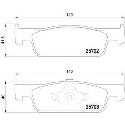 Zdjęcie Zestaw klocków hamulcowych, hamulce tarczowe BREMBO P68059