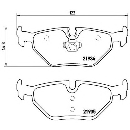 Foto Kit pastiglie freno, Freno a disco BREMBO P71006