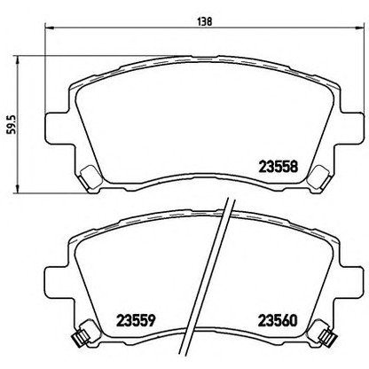 Photo Brake Pad Set, disc brake BREMBO P78010