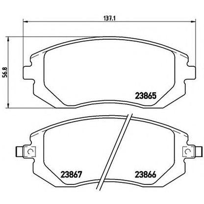 Photo Brake Pad Set, disc brake BREMBO P78013