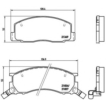 Foto Bremsbelagsatz, Scheibenbremse BREMBO P83029