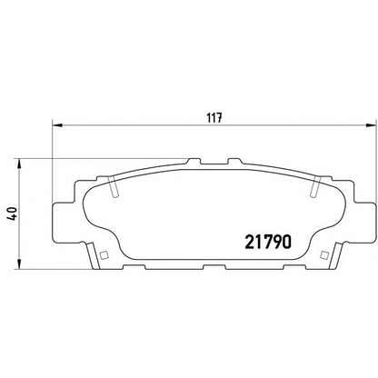 Photo Brake Pad Set, disc brake BREMBO P83032