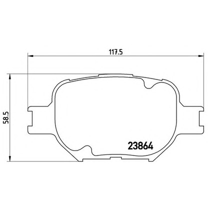 Photo Brake Pad Set, disc brake BREMBO P83054