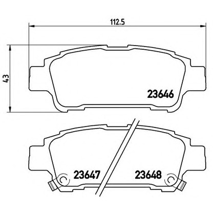 Photo Brake Pad Set, disc brake BREMBO P83056