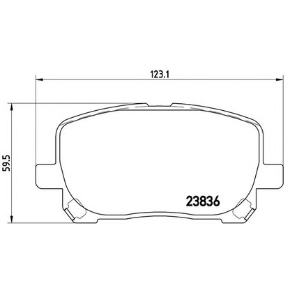 Photo Brake Pad Set, disc brake BREMBO P83061