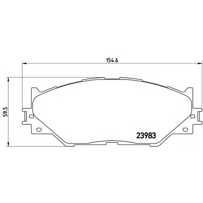 Фото Комплект тормозных колодок, дисковый тормоз BREMBO P83074