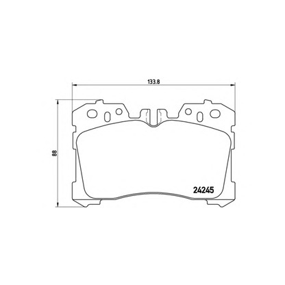 Zdjęcie Zestaw klocków hamulcowych, hamulce tarczowe BREMBO P83077