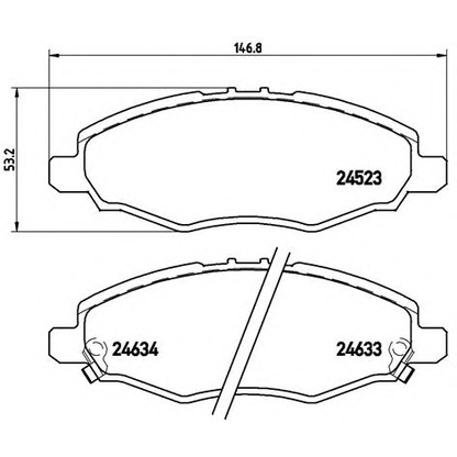 Zdjęcie Zestaw klocków hamulcowych, hamulce tarczowe BREMBO P83094