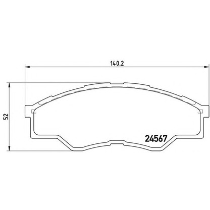 Фото Комплект тормозных колодок, дисковый тормоз BREMBO P83096