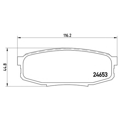 Фото Комплект тормозных колодок, дисковый тормоз BREMBO P83098