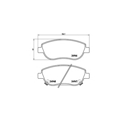 Foto Bremsbelagsatz, Scheibenbremse BREMBO P83115