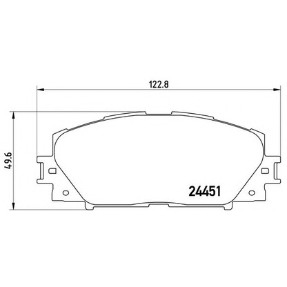 Foto Bremsbelagsatz, Scheibenbremse BREMBO P83141