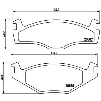 Photo Brake Pad Set, disc brake BREMBO P85012