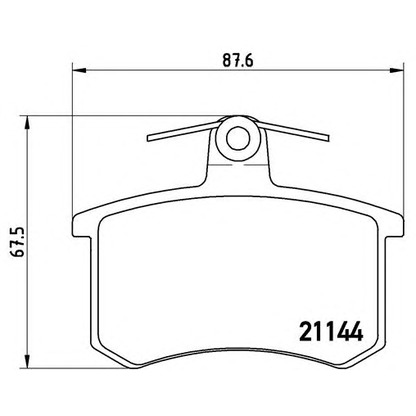 Photo Brake Pad Set, disc brake BREMBO P85013