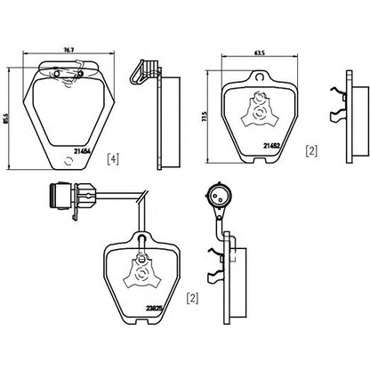 Foto Bremsbelagsatz, Scheibenbremse BREMBO P85038