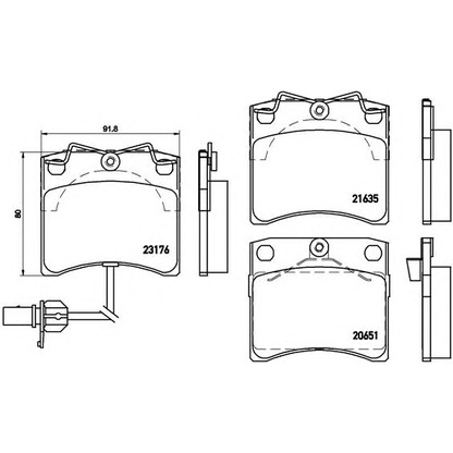 Zdjęcie Zestaw klocków hamulcowych, hamulce tarczowe BREMBO P85048