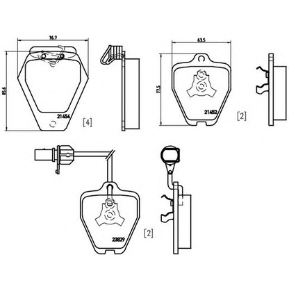 Photo Kit de plaquettes de frein, frein à disque BREMBO P85096