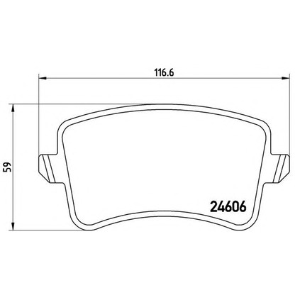 Zdjęcie Zestaw klocków hamulcowych, hamulce tarczowe BREMBO P85100