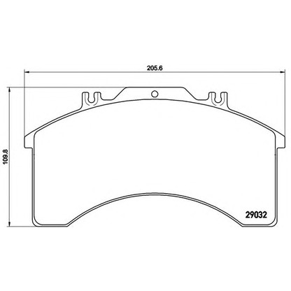 Photo Brake Pad Set, disc brake BREMBO PA6015