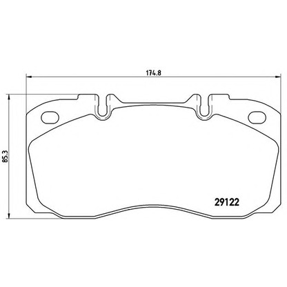 Photo Brake Pad Set, disc brake BREMBO PA6025