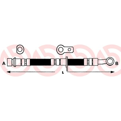 Foto Tubo flexible de frenos BREMBO T28041