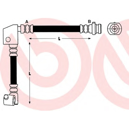 Фото Тормозной шланг BREMBO T56039