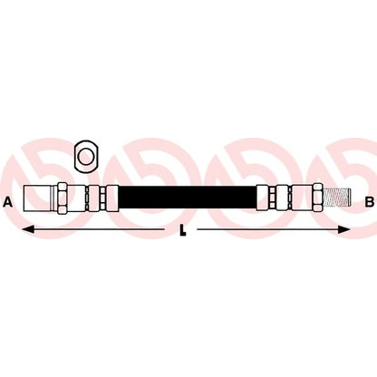 Foto Tubo flexible de frenos BREMBO T85003