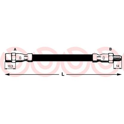 Foto Tubo flexible de frenos BREMBO T85037