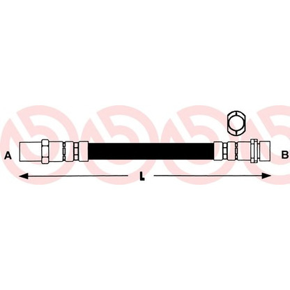 Foto Tubo flexible de frenos BREMBO T85108