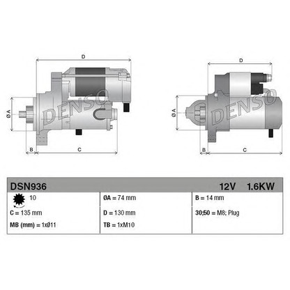 Foto Starter DENSO DSN936