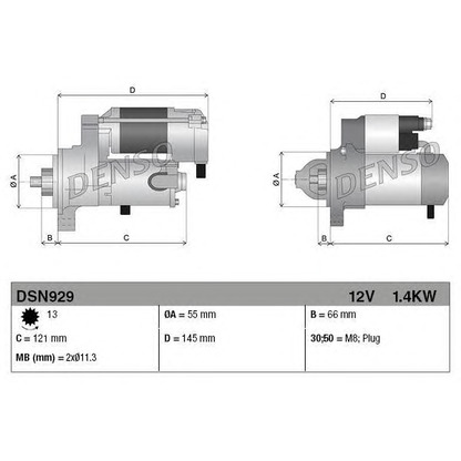 Foto Motor de arranque DENSO DSN929