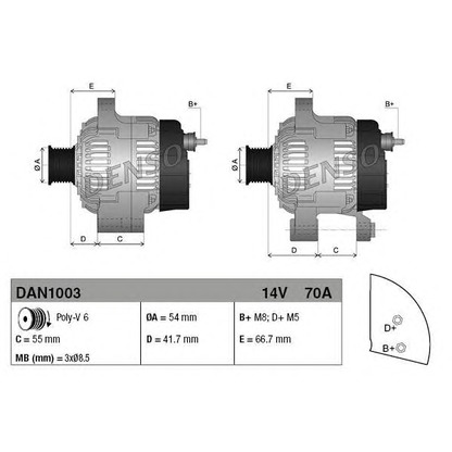 Foto Alternatore DENSO DAN1003