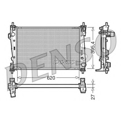 Photo Radiator, engine cooling DENSO DRM01007