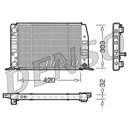 Foto Radiador, refrigeración del motor DENSO DRM02012