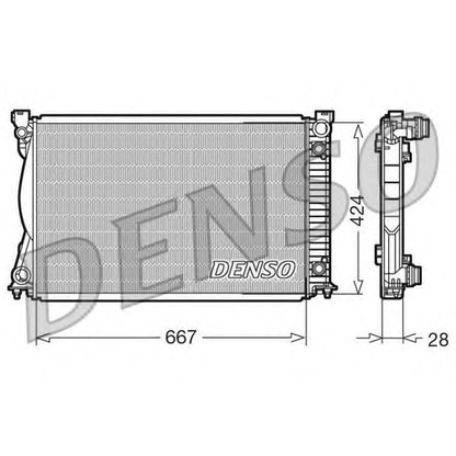 Foto Radiatore, Raffreddamento motore DENSO DRM02039