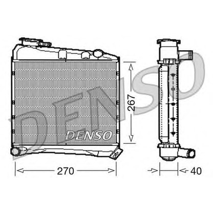 Foto Radiatore, Raffreddamento motore DENSO DRM03020