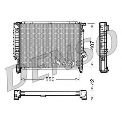 Фото Радиатор, охлаждение двигателя DENSO DRM05040