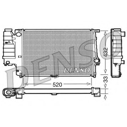 Фото Радиатор, охлаждение двигателя DENSO DRM05063