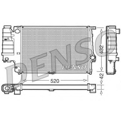 Foto Radiatore, Raffreddamento motore DENSO DRM05064