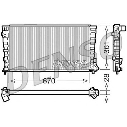 Foto Radiador, refrigeración del motor DENSO DRM07020